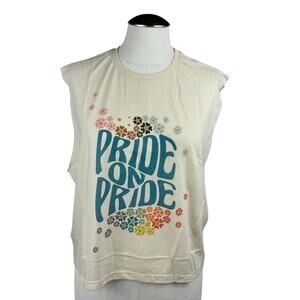 Women's Marine Layer Re-Spun Pride On Pride Tee Short Sleeve Cotton Blend Top‎ S